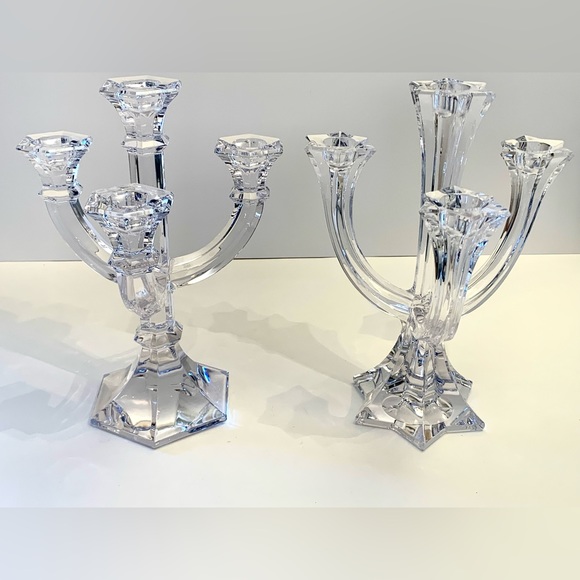 Villeroy & Boch Accents Villeroy Boch Lead Crystal Glass Threearm 4cup Candelabra Candle